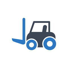 Forklift icon vector graphic illustration