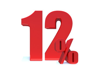 12 Percent off 3d Sign on White Background, Special Offer 12% Discount Tag, Sale Up to 12 Percent Off,big offer, Sale, Special Offer Label, Sticker, Tag, Banner, Advertising, offer Icon