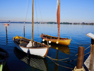 Fototapeta na wymiar Old vintage wooden sail boat