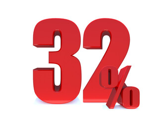 32 Percent off 3d Sign on White Background, Special Offer 32% Discount Tag, Sale Up to 32 Percent Off,big offer, Sale, Special Offer Label, Sticker, Tag, Banner, Advertising, offer Icon