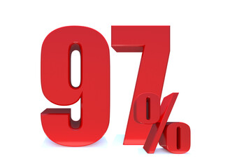 97 Percent off 3d Sign on White Background, Special Offer 97% Discount Tag, Sale Up to 97 Percent Off,big offer, Sale, Special Offer Label, Sticker, Tag, Banner, Advertising, offer Icon