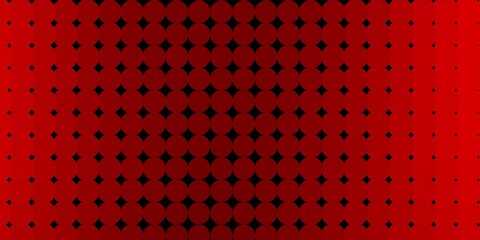 Dark Red vector background with circles.