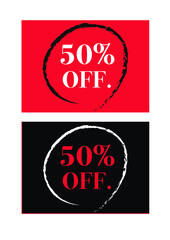 50%0FF_RED and Black_高級感