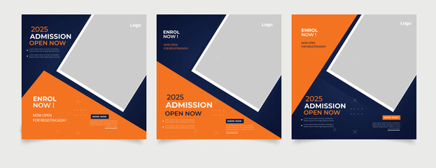 School education admission social media post and web banner template
