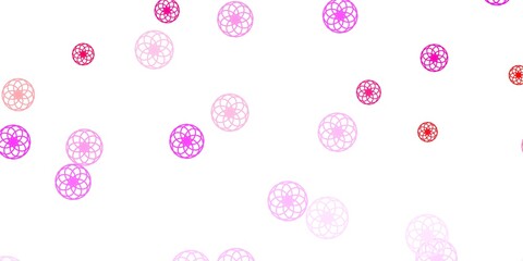 Light Red, Yellow vector background with spots.