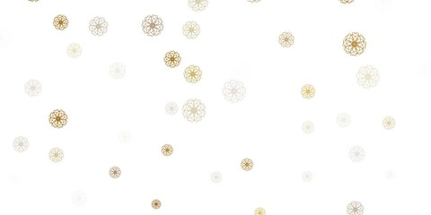 Light gray vector doodle pattern with flowers.