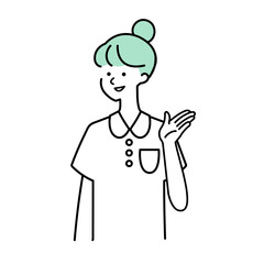 案内する看護師・医療従事者のイラスト名称未設定-1