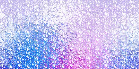 Light blue, red vector background with curves.