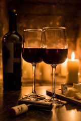 wine and a fire, Valentive Day