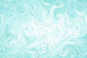 Cyan or mint agate multicolored digital texture. Smooth marbling abstraction for wedding card....