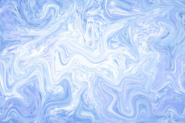 Violet blue agate multicolored digital texture. Smooth marbling abstraction for wedding card. Digital suminagashi template. Pastel color liquid paint surface decoration for textile or stationery