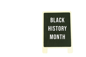 Black history month celebrates written on chalk boards.