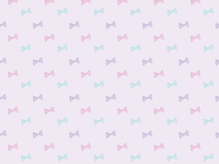 リボン柄の紫色背景パターン