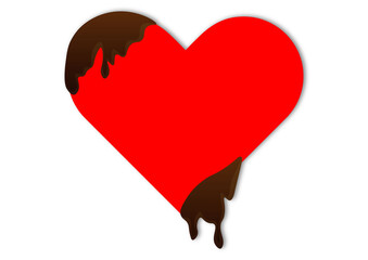 チョコレート　バレンタイン　ハート　フレーム　とける