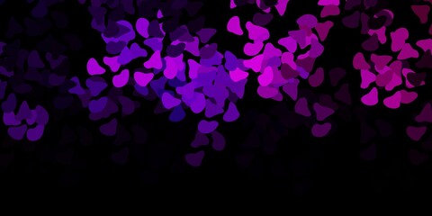 Dark purple vector background with random forms.