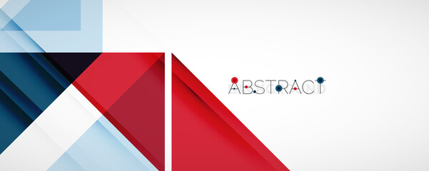 Set of vector triangle geometric backgrounds. Vector illustration for covers, banners, flyers and posters and other designs