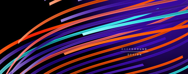 Abstract colorful lines vector background. Internet, big data and technology connections concept, abstract template