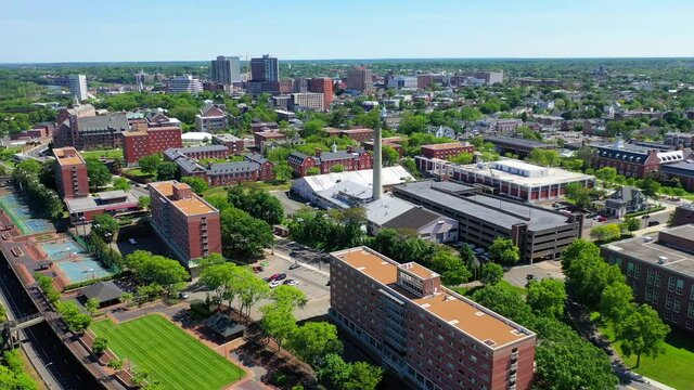 Orbit Shot of Rutgers University Campus in New Brunswick, NJ