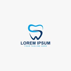 Dentist clinic logo design vector.