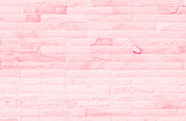 Empty Pink brick wall texture background in the bedroom at lovely. Brickwork stonework interior,...