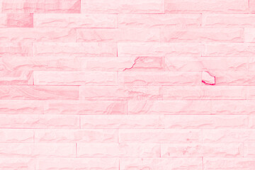 Empty Pink brick wall texture background in the bedroom at lovely. Brickwork stonework interior,...