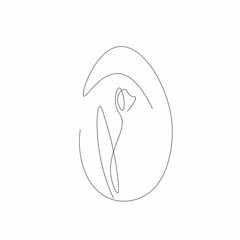 Easter egg on white background, vector illustration