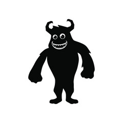 cute monster logo vector