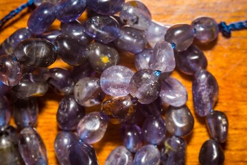 Irregular iolite beads
