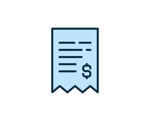 Cheque line icon. Vector symbol in trendy flat style on white background. Commerce sing for design.