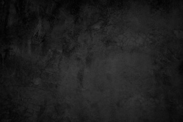 Close up retro plain dark black cement & concrete wall background texture for show or advertise or...