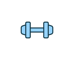 Dumbbell  line icon. High quality outline symbol for web design or mobile app. Thin line sign for design logo. Color outline pictogram on white background