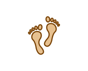 Foot line icon. High quality outline symbol for web design or mobile app. Thin line sign for design logo. Color outline pictogram on white background