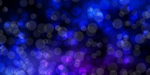 Dark Pink, Blue vector template with circles.