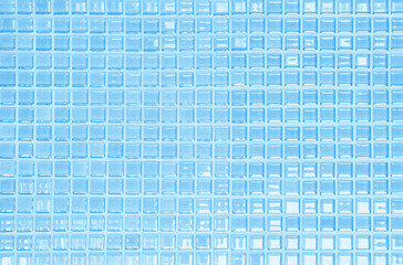 Blue pastel ceramic wall and floor tiles abstract background. Design geometric mosaic texture decoration of the bedroom. Simple seamless pattern for backdrop advertising banner poster or web.