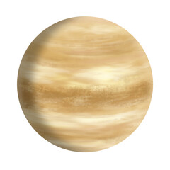 Venus planet isolated on white background