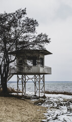 Lifeguard booth on the beaches