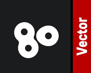 White Cell division process icon isolated on black background. Vector.