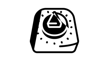 Kitchen retro timer icon animation best object on white background