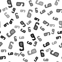 Black Please do not disturb icon isolated seamless pattern on white background. Hotel Door Hanger Tags. Vector.