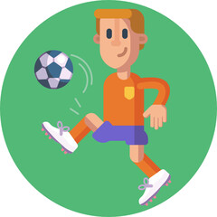 minimal soccer colour icon