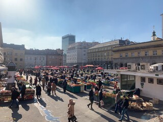 the Dolac Market in zagreb, one of local market. - 405401751