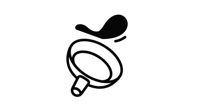 Fry pan icon animation best object on white background
