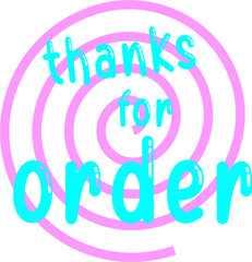 thanks for order sign icon