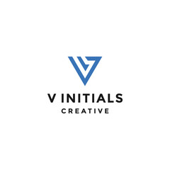 v initials logo vector icon illustration