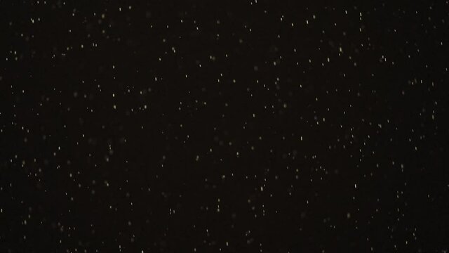 Real Snow, falling snow isolated on black background in 4K to be used for composing, motion graphics, small snow snowflakes, Isolated falling snow, Alpha, Ethereal, Intense, Storm