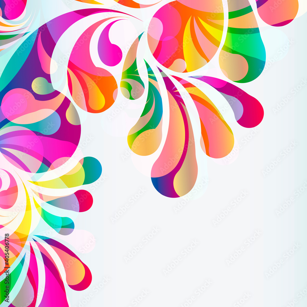 Poster abstract colorful arc-drop background. vector.