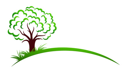 The stylized green forest symbol.