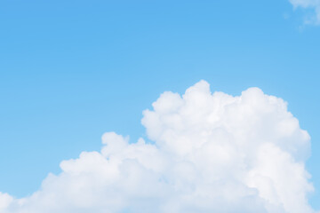 Naklejka na ściany i meble Beautiful cirrus clouds on blue sky on a sunny day background texture. wallpaper skybox