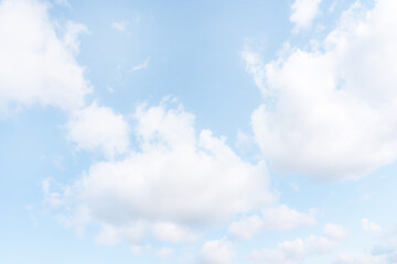 Obraz premium Beautiful cirrus clouds on blue sky on a sunny day background texture. wallpaper skybox