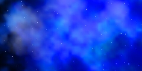 Obraz na płótnie Canvas Light BLUE vector layout with bright stars.
